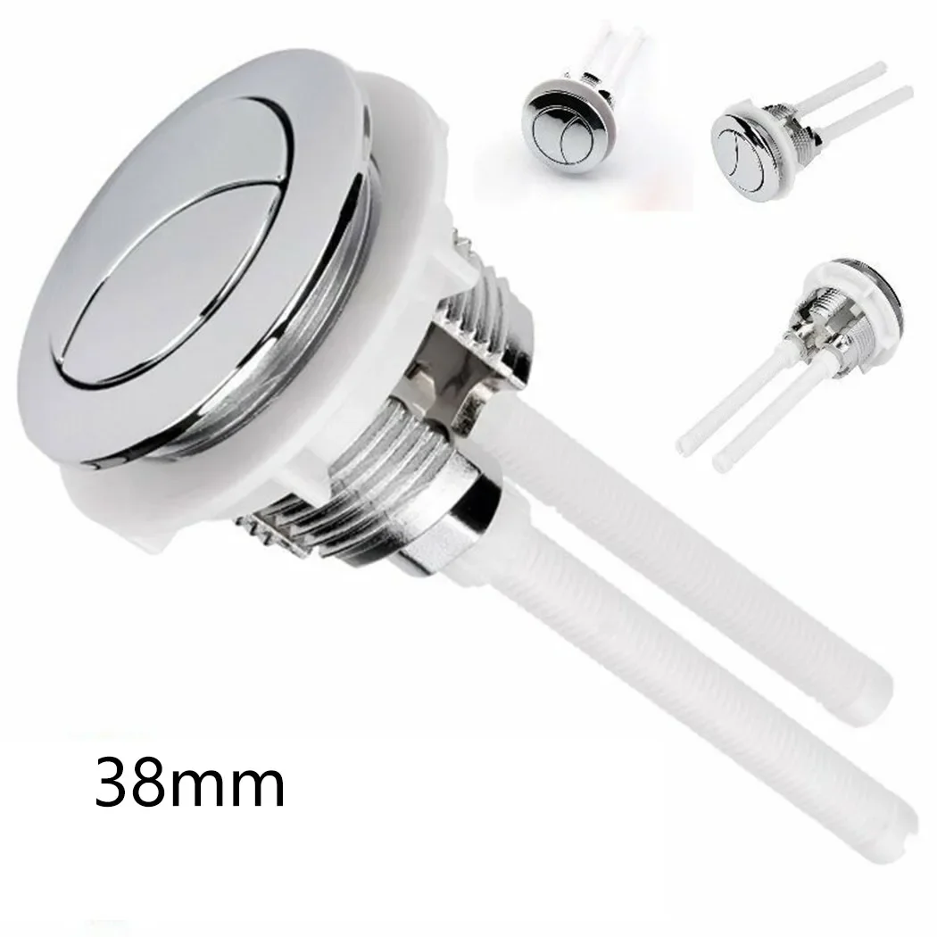 38 48 58mm dual push button flush toiletefjeofo ocrescent shape 2 rods universal toilet button cover switch Dual Flush 38mm Toilet Water Tank Round Valve Rods Push Button Water Saving For Cistern Bathroom Toilet Accessories