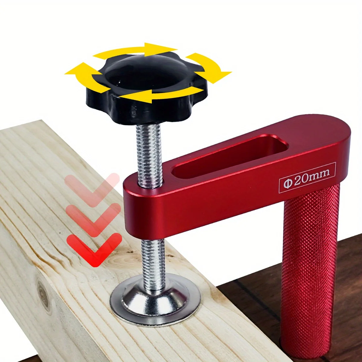 Woodworking Clamp 1pc/2pcs Dog Hole Clamp 19mm / 20mm Woodworking Bench Stop Bench Dog Clamp Aluminum Alloy Desktop Fixed Clip-Hold Down Clamps