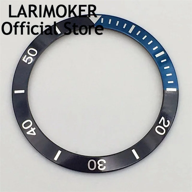 LARIMOKER 37.8mm aluminum alloy bezel fit 007 009 bezel insert 37.8mm*30.5mm replacement watch accessories parts