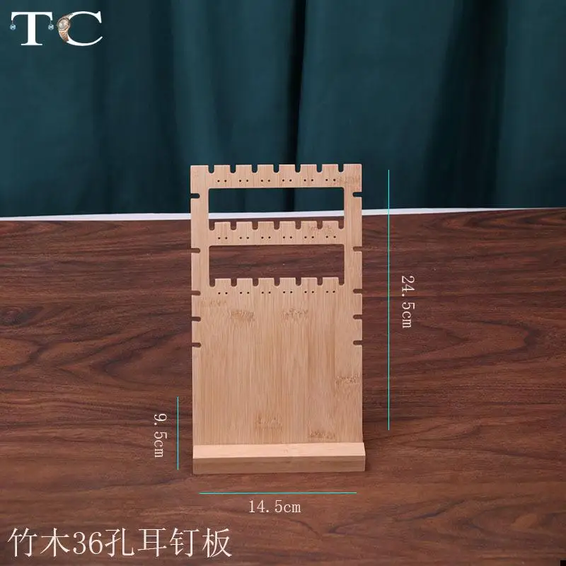 Bamboo and Wood Detachable Earring Stud Necklace Display Rack Earring Stud Accessories Storage Rack Jewelry Display Rack