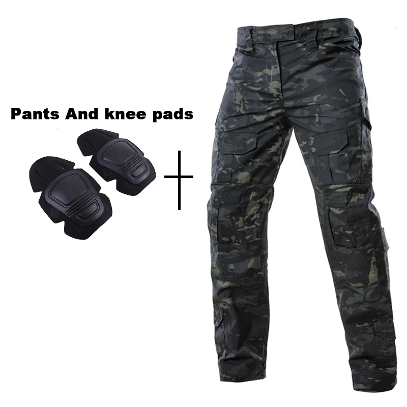 Tactical Suits Military Uniform Suits Camo Hunting Shirts Cargo Pants with Pads Airsoft Paintball Hunting Clothes Sets Outdoor tactical pants tactical suit tactical shirt tactical men jackets