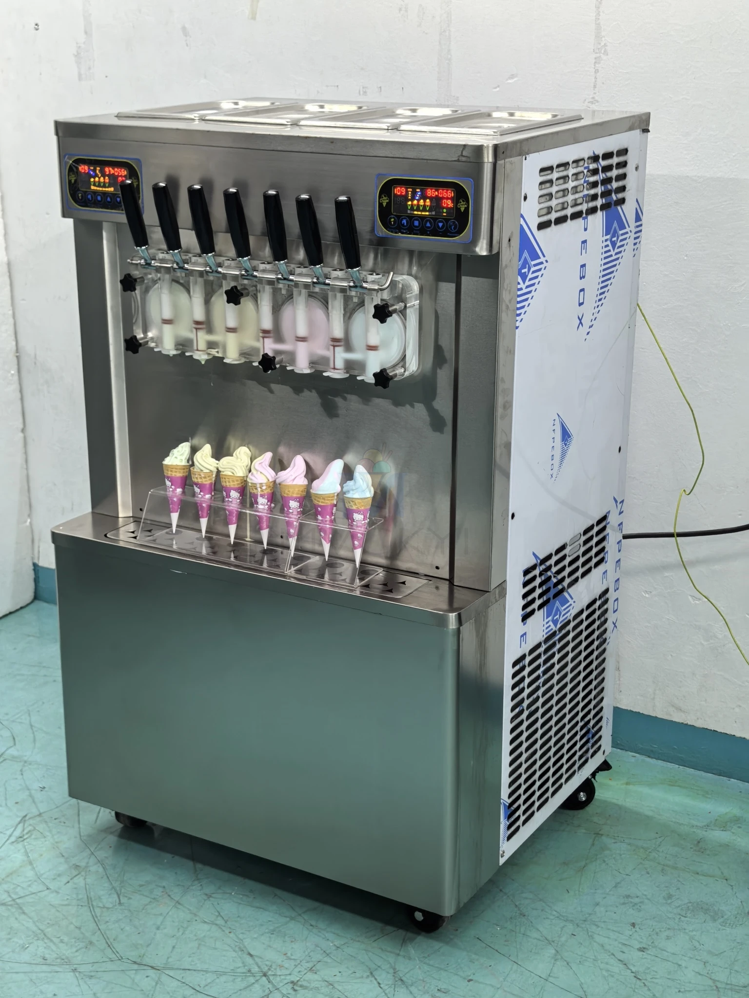 7 flavors high quality table top ice cream machine soft /soft serve ice cream machine/acai ice cream machine 6