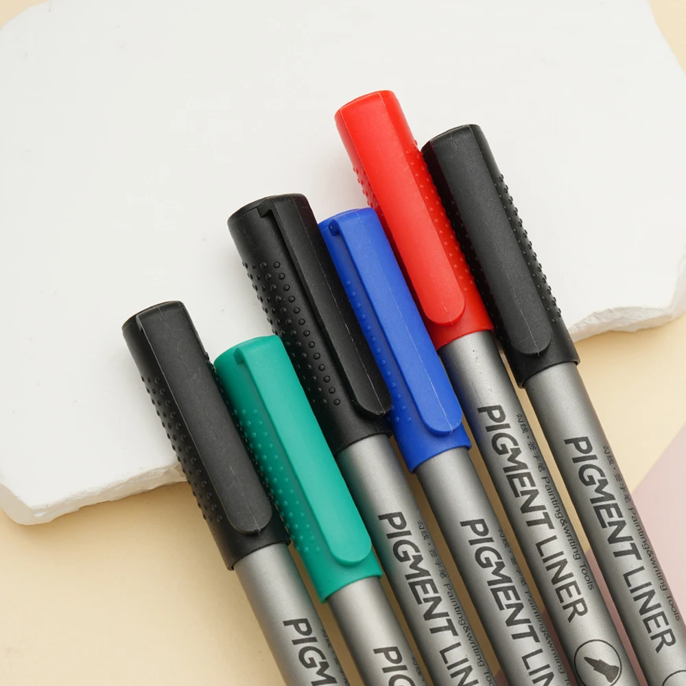 Permanent Marker Pen Marker Pens Permanent Marker Permanent Markers Pen Marker Paint Marker Pen Markers Pen Marker Pen Art Marker Pens Art Markers 6pcs Waterproof Art Markers Brush Pen Office Student School Painting Line Drawing Black Fine Sketch Pens Art Supplies 0.5mm