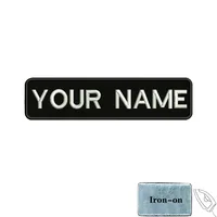 Custom Personalized Name & Number Patch – 10cm x 2.5cm Embroidered Stripes Badge, Armband Tag with Iron-On or Hook & Loop Backing - Image 4