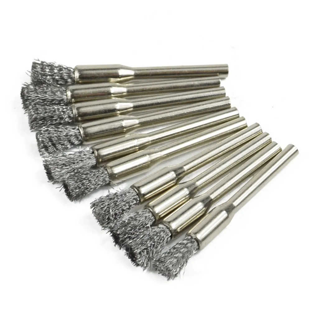 CMCP Steel Wire Wheel Brush Set 3.0mm Shank for Dremel Rotary Tool Metalwokring Polishing Tool Abrasive Tool Brush