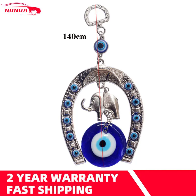 Zeayebsr 1pcs Bleu Mauvais Oeil, 7cm Oeil Turc Suspendu Pendentif, Verre Contre Le Mauvais œil, =Porte Bonheur, Pour Voiture Ornement Bonne Chance Et Protection Accrocher Au Mur