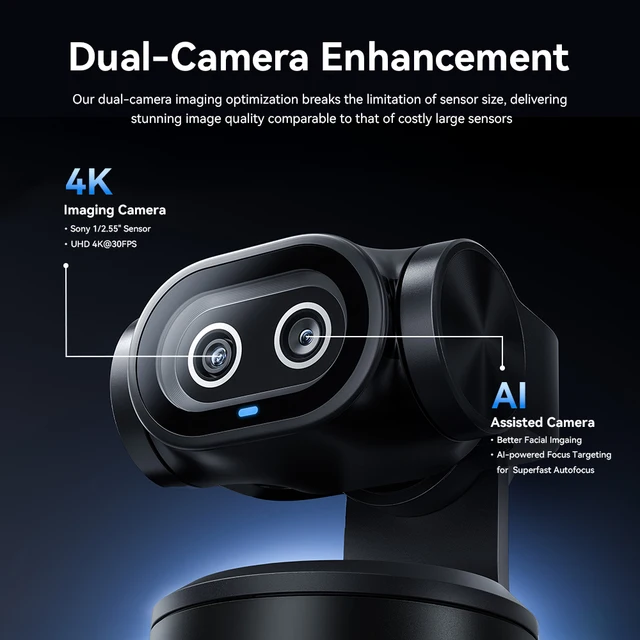 EMEET PIXY Dual-Camera AI Tracking Video Camera