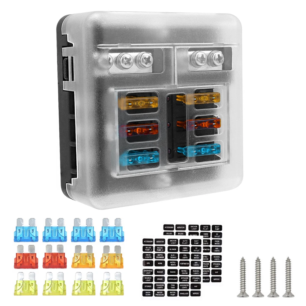 Multi-Circuit Fuse Holder with LED Indicator