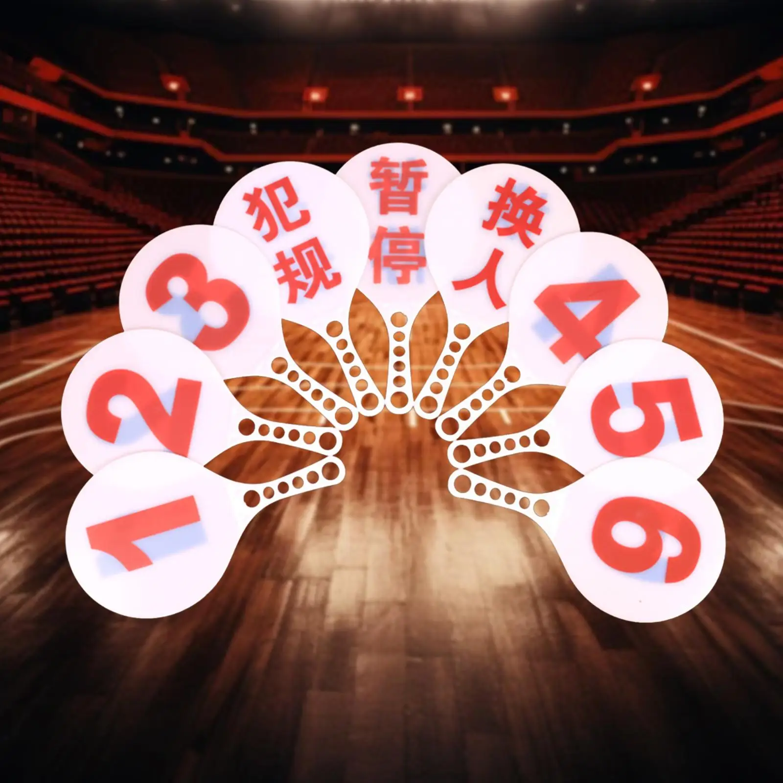 9Pcs Basketball Referee Match Boards Numbers 1-6 Suspend Judge Boards Score Paddles Match Accessories Sports Judge