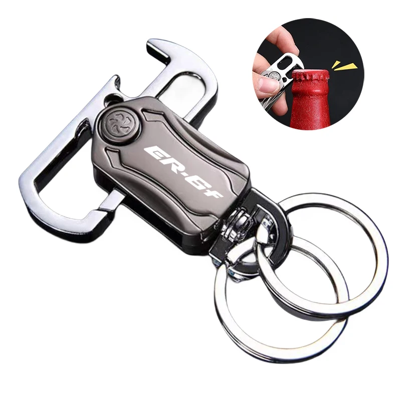 

Bottle Opener Keyring MultiFunction Keychain Fingertip Gyro Spiner Gyro Anxiety Relief Portable For Kawasaki ER6F ER-6F ER 6F