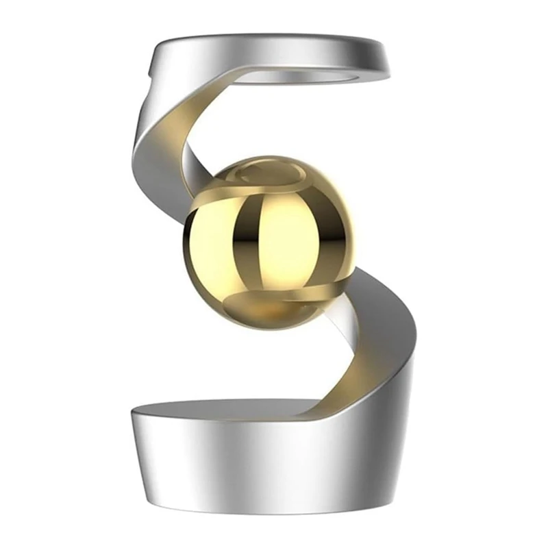 TNKIG-Desktop Suspended Gyroscope,Gravity Defying Kinetic Desk Toy, Stress Relief Kinetic Sculpture Aluminum Rotary Gyro