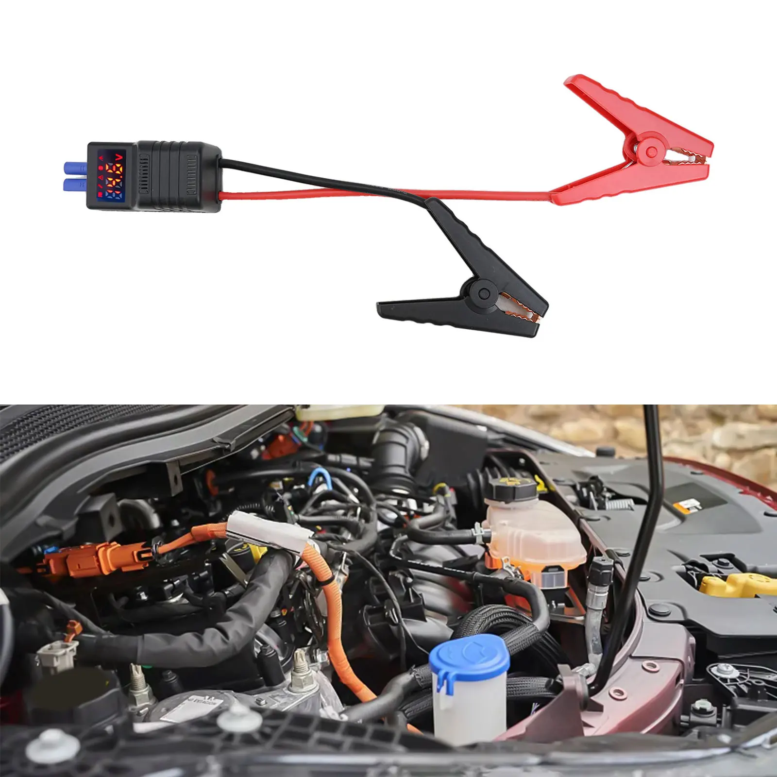 For Jump Starter Cables Battery Booster Clips Car Battery Cable Maintenance 12V Car Jump Cables