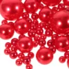 125 Pcs Rose Gold Vase Filled with Pearls Beads Decorations Abs Vases Decorative for 3