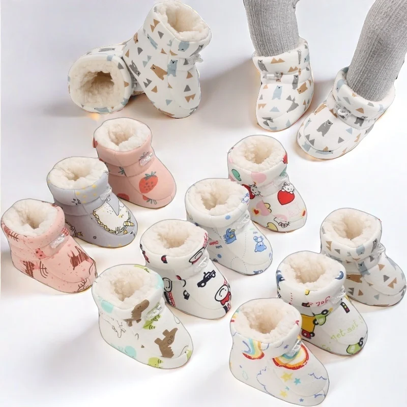 Baby cartoon cute thick snow boots, comfortable and non slip