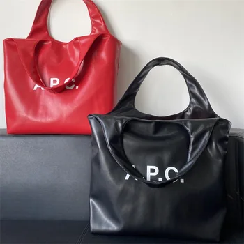 Borsa APC in Pelle Stampata, Borsa a Tracolla di Grande Capacità per Computer, Borsa da Lavoro per Donne