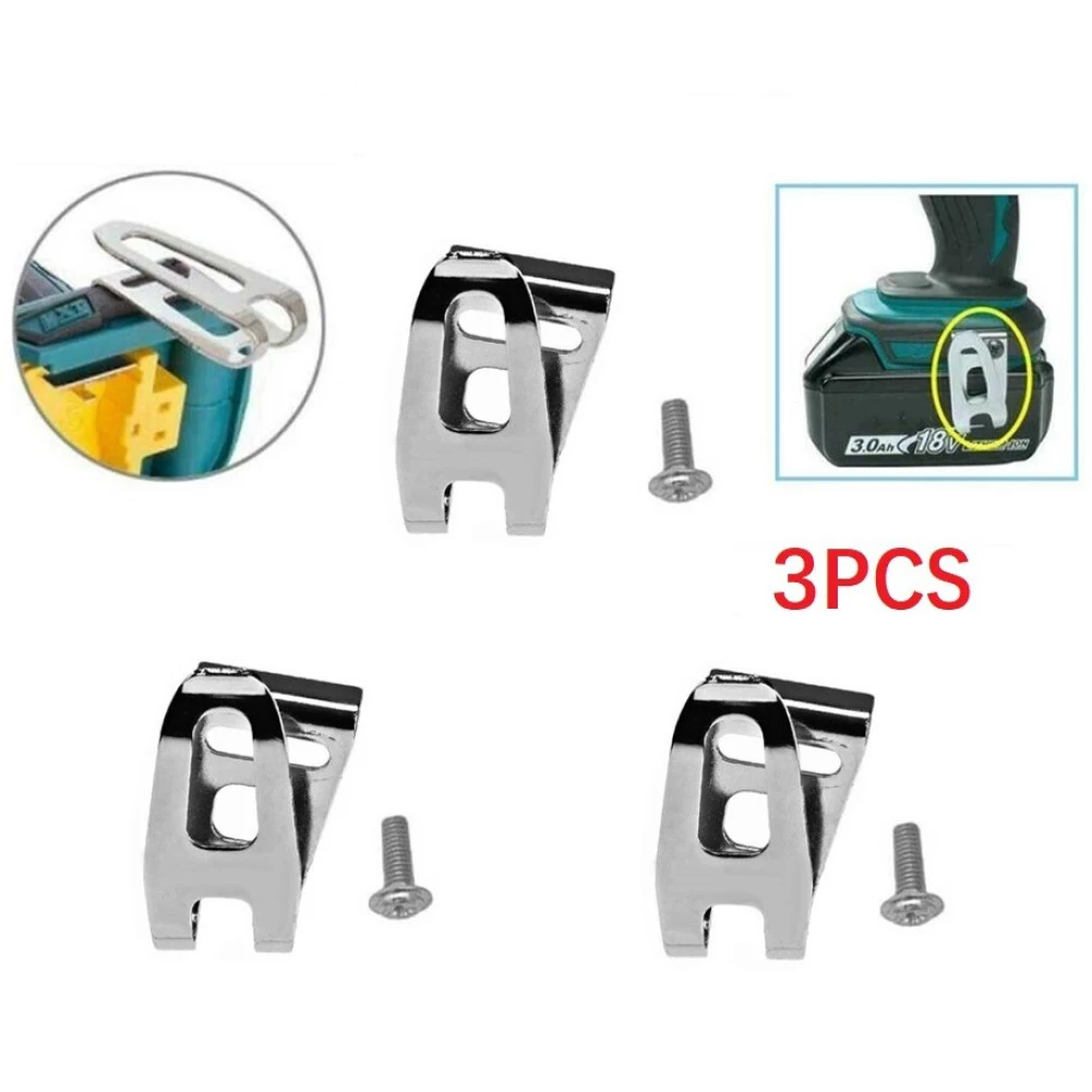 

3Pcs Belt Clip Hook With Screws For Makita 18V LXT Cordless Drills Impact Driver Wrenches Power Tools Accessories