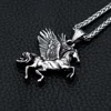 High Quality Fly Horse Pendant Necklace Stainless Steel Pegasus Necklaces Punk Hip Hop for Men Women Fashion Jewelry Gifts 2