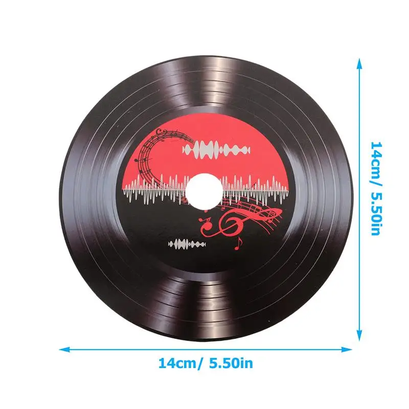 Wall Hangings Decor 12pcs Paper Retro Wall Signs Record Wall Decor For Bar Random Style Bar Coffee Shop Interior CD Old Record Decor