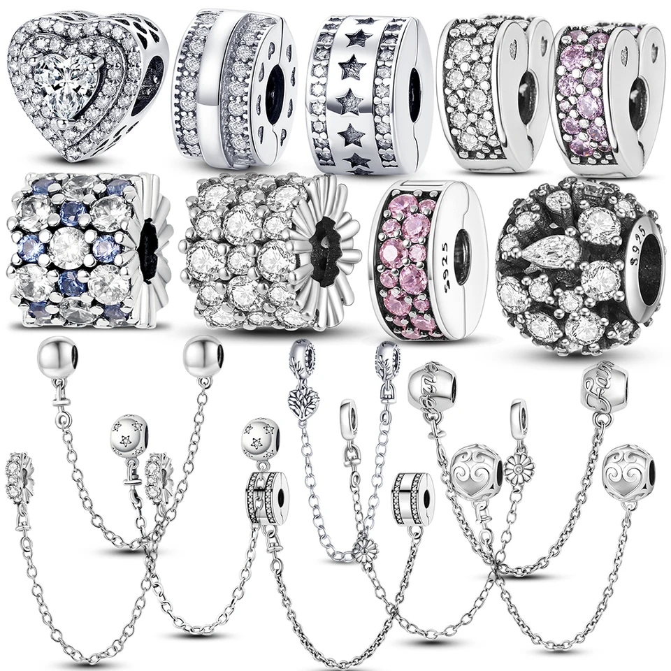 Breloque Argent Sterling 925 - Charms Pour Bracelets Pandora Compatibles, Zircone Cubique, Cadeau Femme