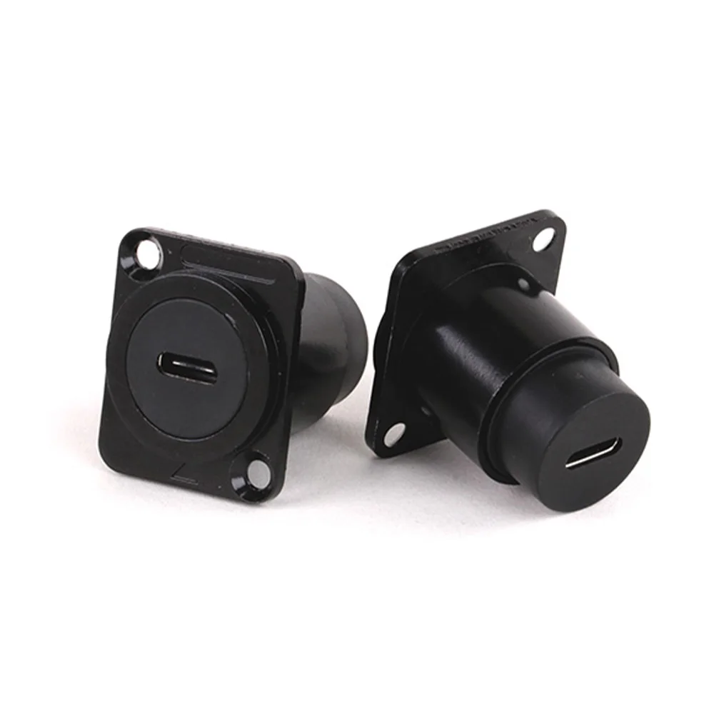 1pc 금속 원형/D 유형 모듈 RJ45 CAT6 및 USB 2.0/3.0 및 유형 C 및 HDMI 잭 소켓 네트워크 패널 장착 전자 커넥터