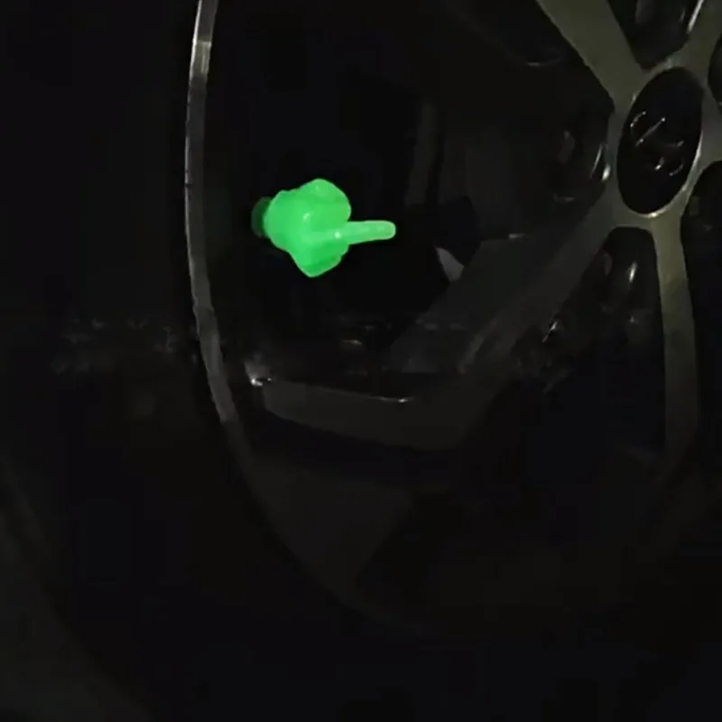 Glow-in-The-Dark Middle Finger Tire Valve Caps - Set of 4