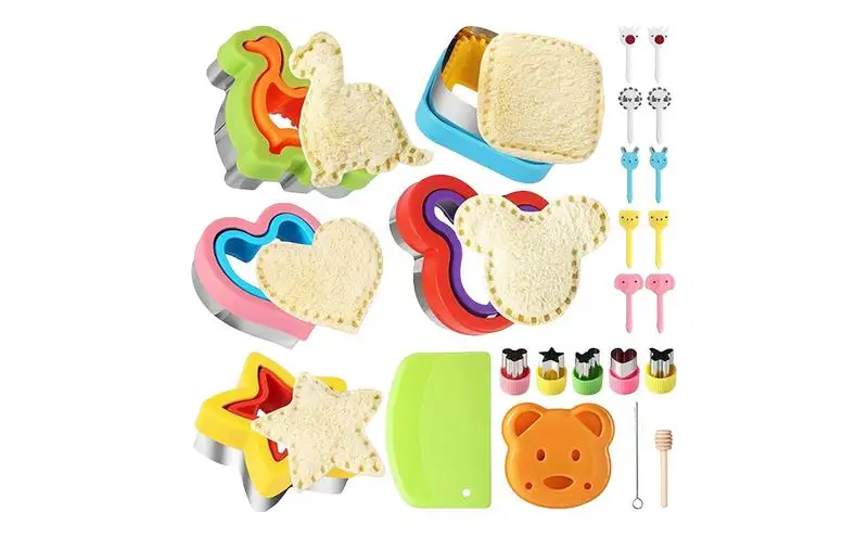 

Sandwich Cutters Set Kids Food Cookie Bread Mold Maker Fruit Or Vegetable Shapes Cutting Mould School Bento Lunchbox Accessories