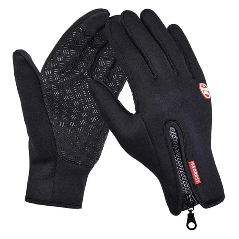 Winter Men's Gloves Warm Touchscreen Sport Fishing Splash-proof Skiing Army Cycling Snowboard Nonslip Zipper Women Gloves 6