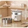 Multifunctional Low Sugar Electric Rice Cooker 2.8L Boiling Skillet Soup Stew Hot Pot Stir Frying Pan Eggs Poacher Food Steamer 4