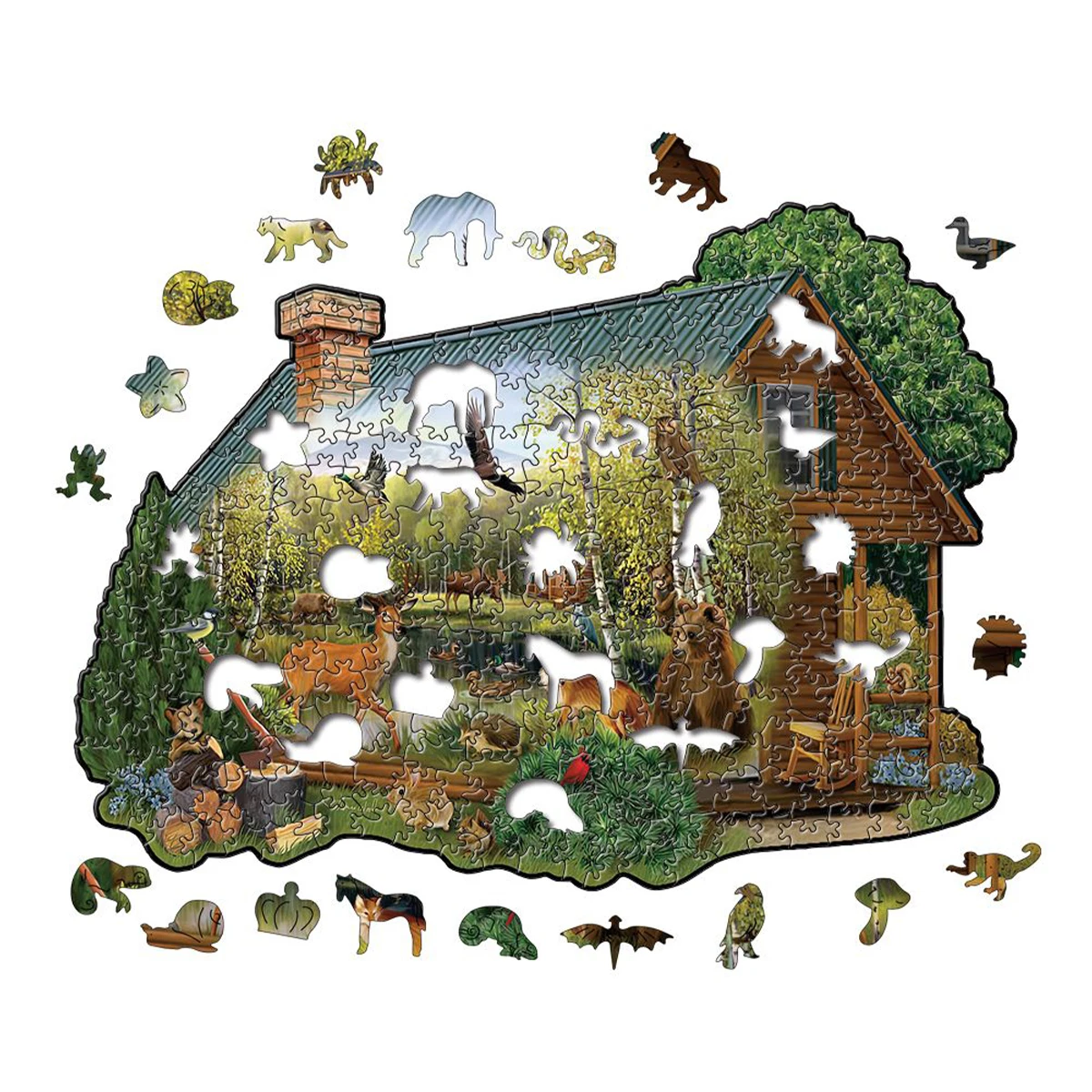 Engaging Wooden Jigsaw Puzzle with Creative Patterns - Brain Teaser and Color Sorting Game Gift