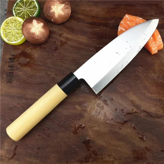 Cuchillo japonés Sashimi, rebanador de pescado crudo de Sushi, cuchillo  Nakiri Santoku de Chef, herramientas de corte de cocina - AliExpress