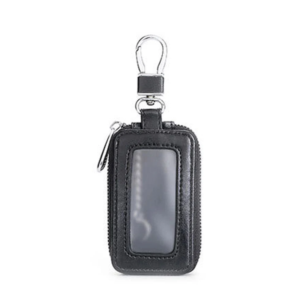 תיק מפתחות לרכב מגן מפתחות חכם עם שרשרת מתכת ומחזיק מטבעות ותיק רוכסן רטרו למפתח רחוק אוטומטי