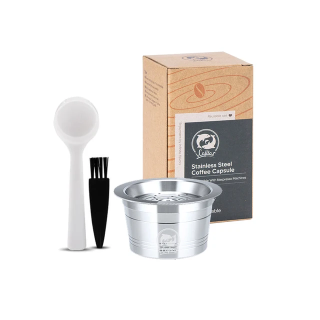 Stainless Steel Refillable Reusable Coffee Capsule Pod for Three Heart