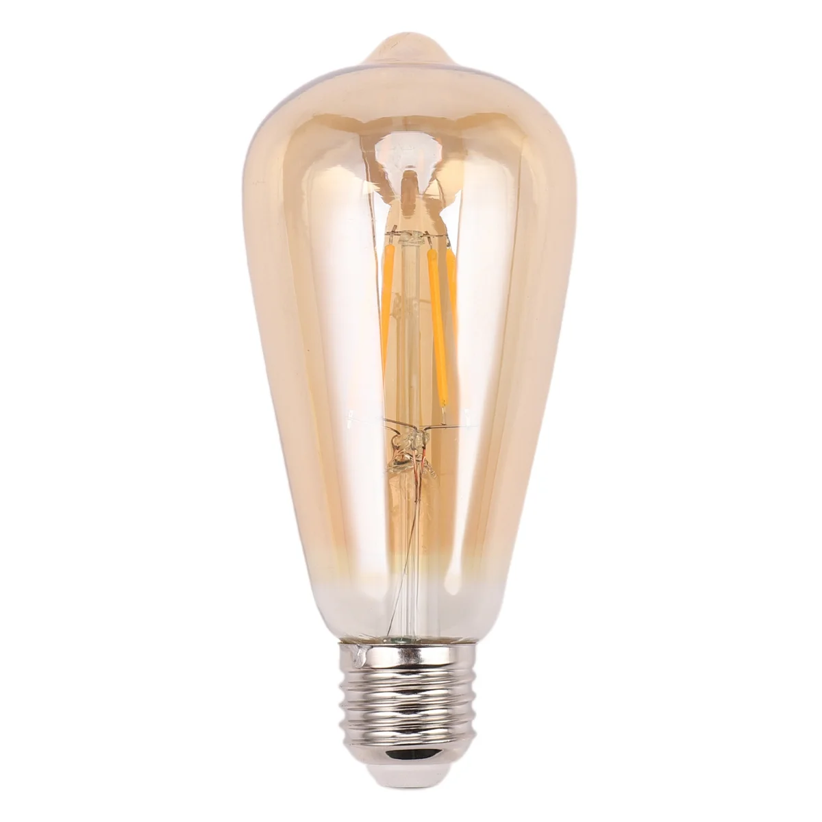 BAAU 5X Dimmable E27 4W Retro Vintage Filament ST64 COB LED Bulb Light Lamp Gold Yellow (2200K) 220V