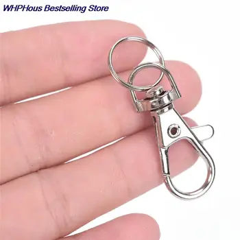 금속 키 체인 링 스위블 랍스터 걸쇠 클립, 키 후크, 분할 링, DIY 가방 쥬얼리 키 체인 제작, 10 개