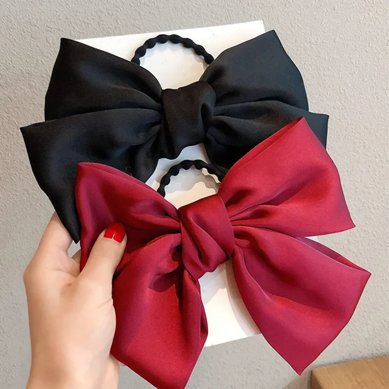 Hair Accessory Big Bows Barrette Headband Fabric Elastic Hair Bands Women Girls Hair Accessories Fashion Korean Clip Accessories