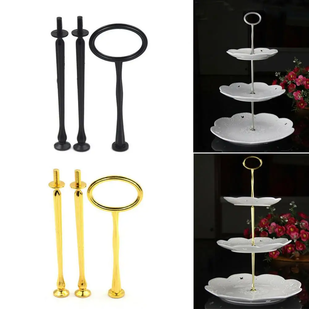 Cake Decorating Tools Cake Stand Cake Baking Tools Cake Making Tools 2/3 Tiers Cake Rod Plate Stand Handle Fitting Hardware Bake Tool Wedding Party Supplies