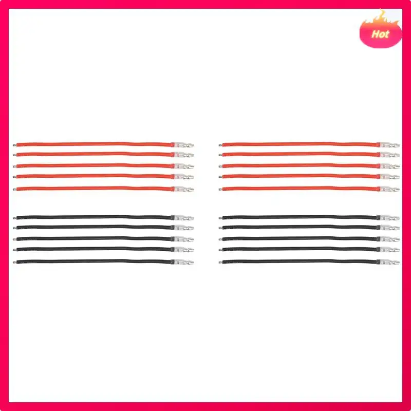 AYHF 20Pcs 16AWG Silicone Wire With 4.0Mm Male Plug Length 10Cm For 380 390 540 550 775 795 Brushed Motor Connection Cable