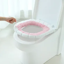

Soft Warm Washable for Home Decor Closestool Mat Seat Case Coral Toilet Lid Accessories Universal Toilet Seat Thickened Mat