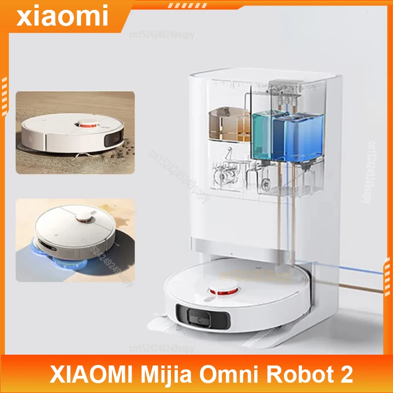 XIAOMI-Robot aspirador MIJIA Omni 2 C102CN, aspiradora de alta potencia de  succión, 6000pa, cambio automático de agua, barrido y limpieza