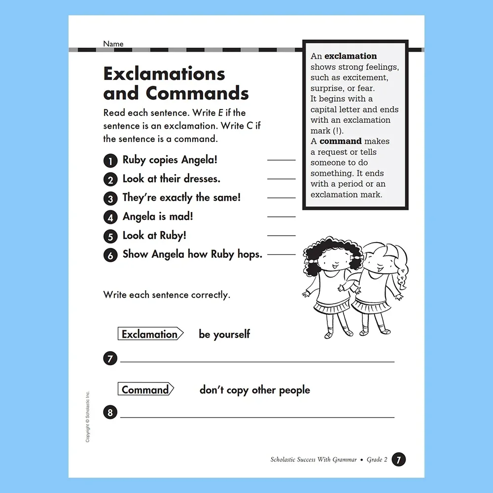 5 books/set Scholastic success with grammar Grade1-5 Improve skills Workbook Learning English 4