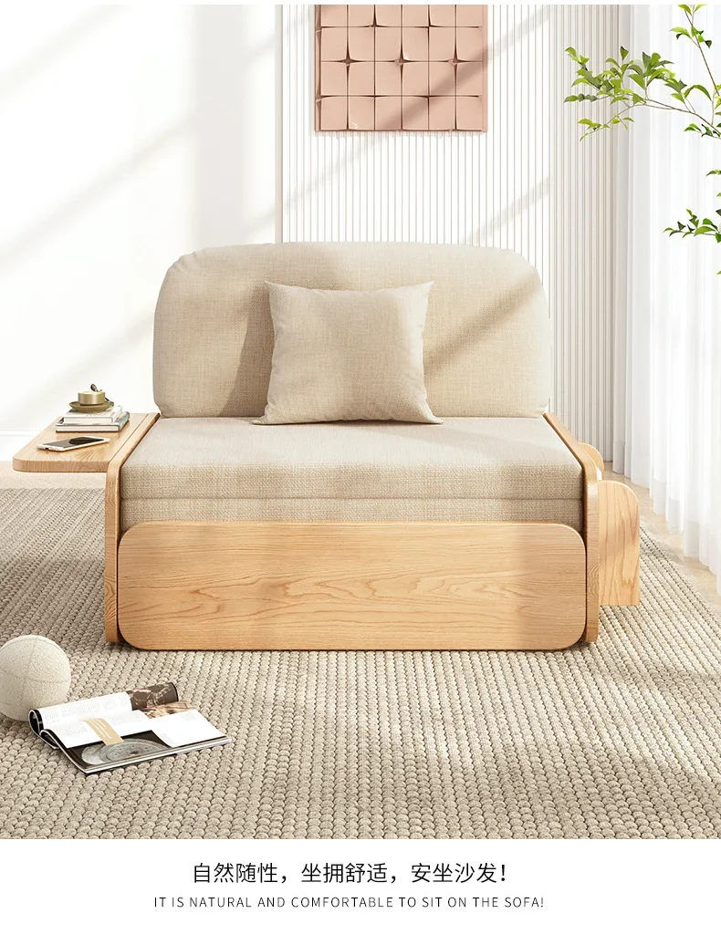 Modern Wooden Living Room Sofas Foldable Balcony Minimalist Living Room Sofas Bed Multifunctional Canape Salon Furniture