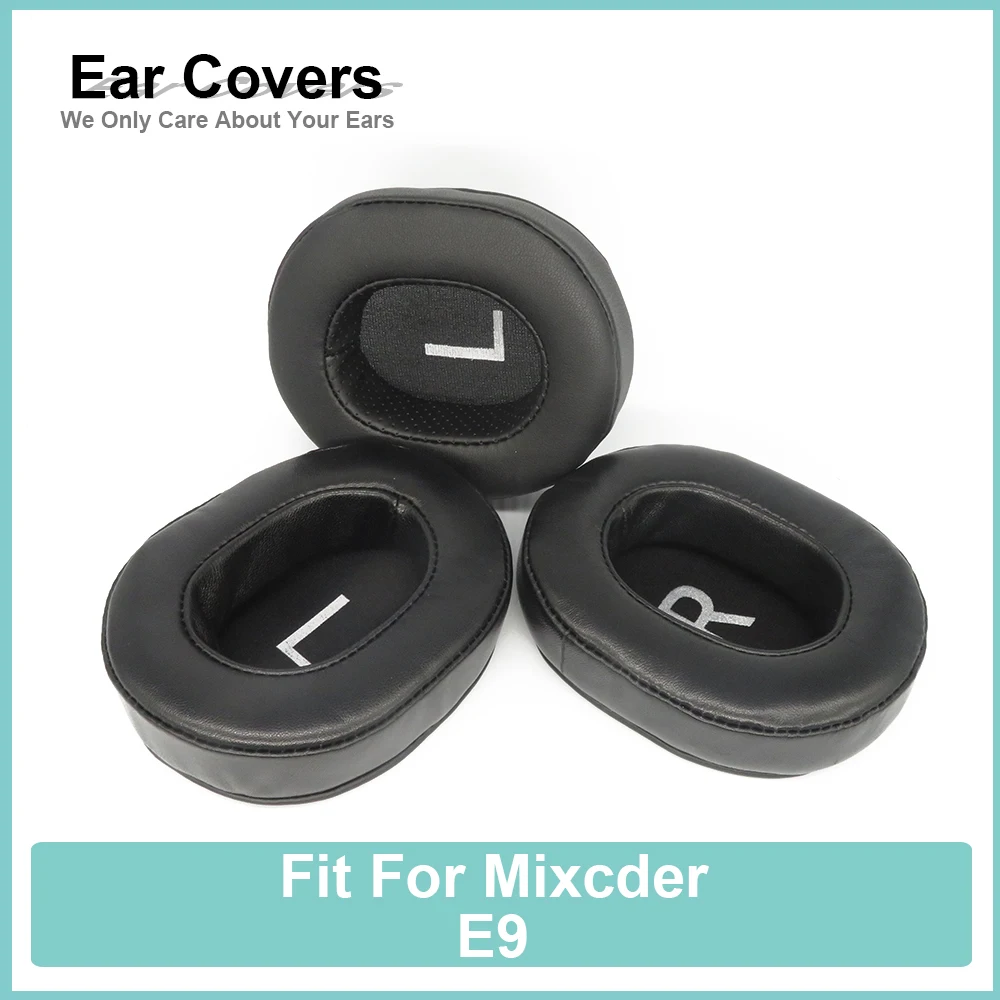 Earpads para Mixcder e9 Headphone Almofadas Proteína Veludo Pele de Carneiro Espuma Ear Pads Preto Confortável e9