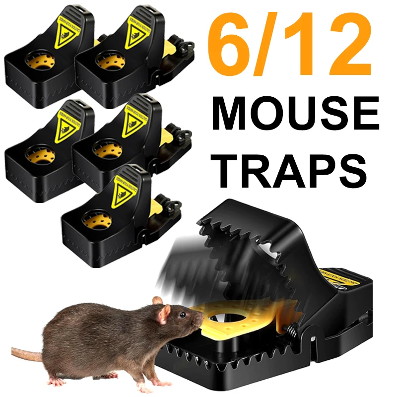 Set of 6 Mouse Traps for Family Effective Reusable Indoor Outdoor Home  Garden Pest Control Snap Traps - AliExpress