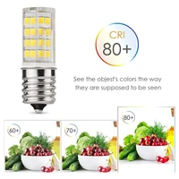 2 Pack 4W Dimmable LED E17 Microwave Oven Bulb , Daylight 6000K 40W Halogen Equivalent Light ,Ceramic E17 LED Bulb 2