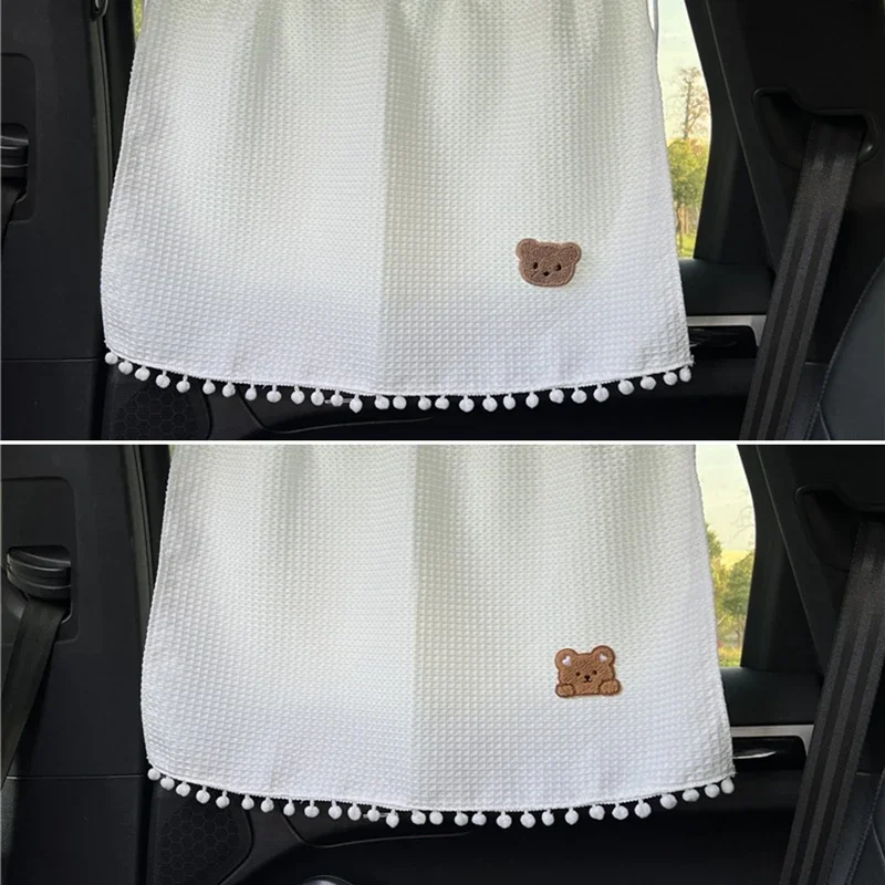 folded suction cup curtain for car window