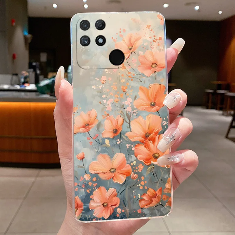 Luxury Clear Butterfly Flowers Soft Phone Case