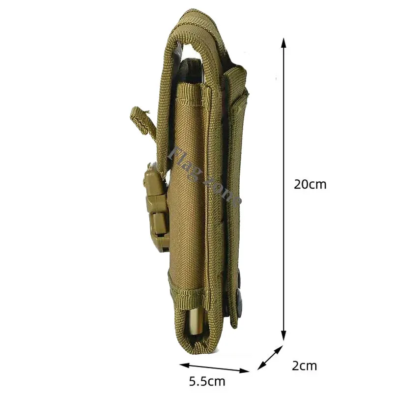 M5 Flashlight Pouch Molle Wiast Bag Airsoft Belt EDC Bacpkack Tools Pouch Outdoor Climbing Hunting Accessories Baton Knife Bag 4