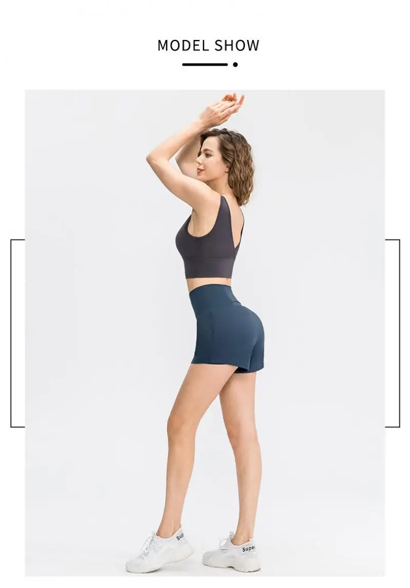 Women Sport Shorts Loose High Waist Sexy Fitness Running Dance Yoga Tennis Golf Fake Two-piece Anti- Embarrassment Shorts MM409
