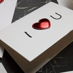 Elegant Love Postcard Set - Perfect for Valentine's Day, Weddings, and Anniversaries (I LOVE U)