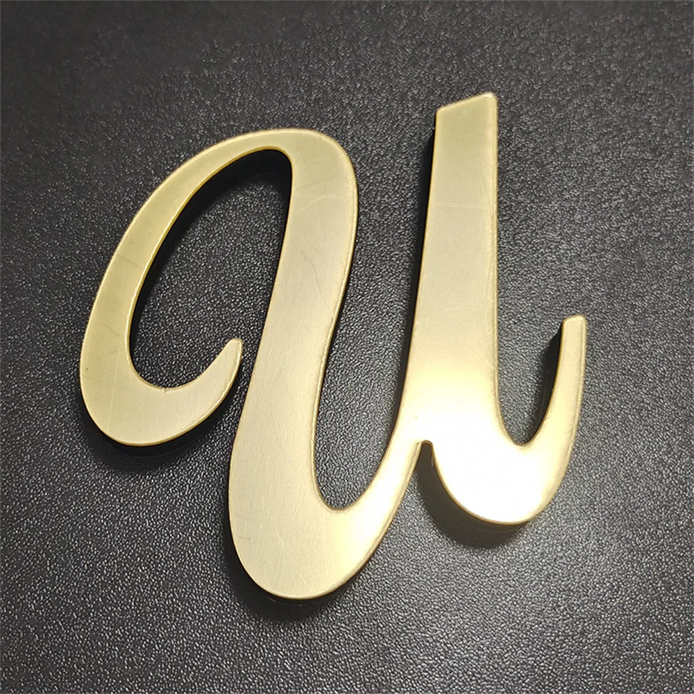 3D Golden Mirror Acrylic 10CM English Letters Wall Sticker Holiday Celebration Party Wedding Decoration Letter Wall stickers ﻿